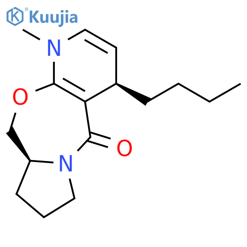 5H,7H-Pyrido[3,2-f]pyrrolo[2,1-c][1,4]oxazepin-5-one, 4-butyl-1,4,8,9,9a,10-hexahydro-1-methyl-, (4R-trans)- structure