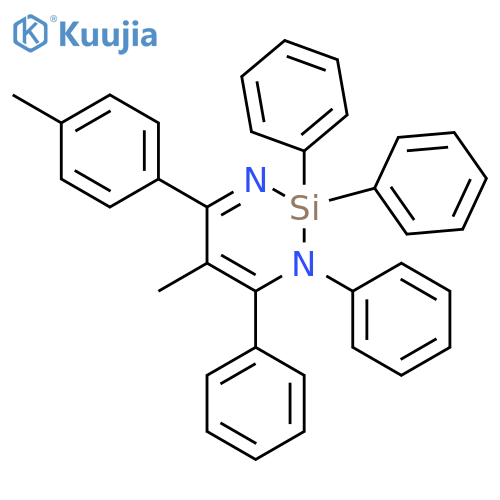 1,3-Diaza-2-silacyclohexa-3,5-diene, 5-methyl-4-(4-methylphenyl)-1,2,2,6-tetraphenyl- structure
