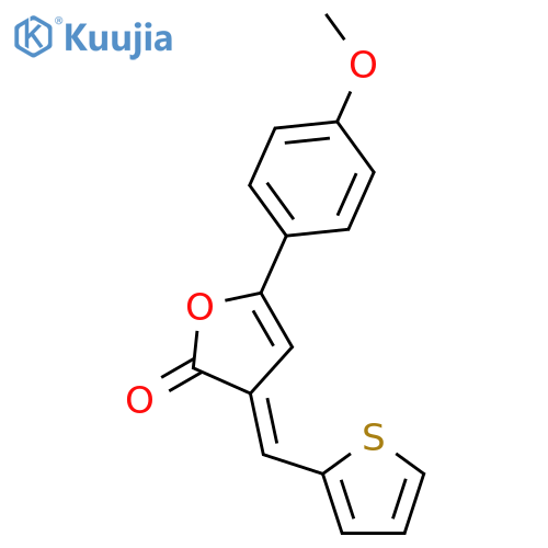 2(3H)-Furanone, 5-(4-methoxyphenyl)-3-(2-thienylmethylene)-, (3E)- structure