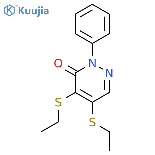 3(2H)-Pyridazinone, 4,5-bis(ethylthio)-2-phenyl- structure