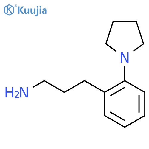 3-2-(pyrrolidin-1-yl)phenylpropan-1-amine structure