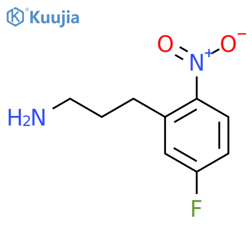 3-(5-fluoro-2-nitrophenyl)propan-1-amine structure