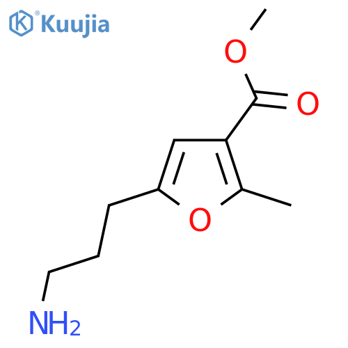 methyl 5-(3-aminopropyl)-2-methylfuran-3-carboxylate structure
