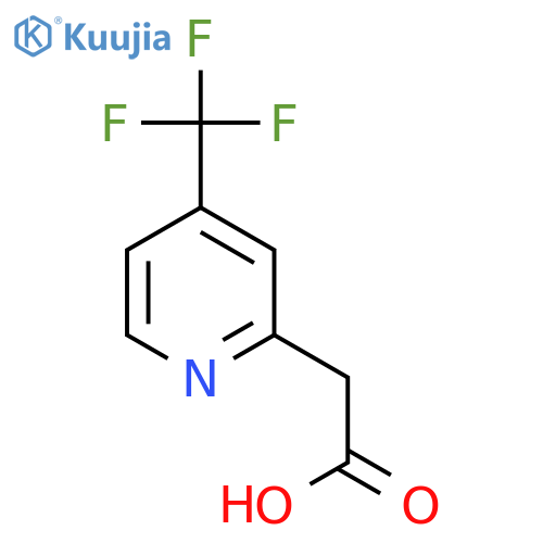 2-4-(trifluoromethyl)pyridin-2-ylacetic acid structure