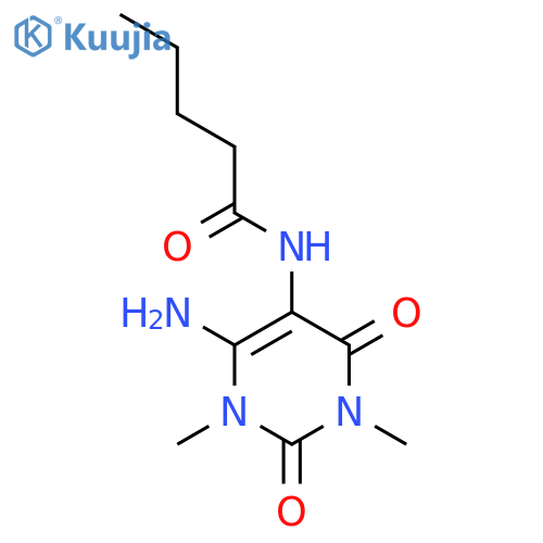 Pentanamide,N-(6-amino-1,2,3,4-tetrahydro-1,3-dimethyl-2,4-dioxo-5-pyrimidinyl)- structure