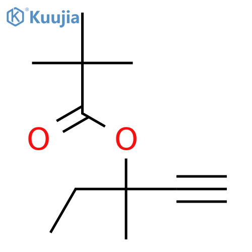 Propanoic acid,2,2-dimethyl-, 1-ethyl-1-methyl-2-propyn-1-yl ester structure