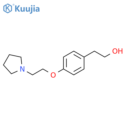 2-[4-(2-pyrrolidin-1-ylethoxy)phenyl]ethanol structure