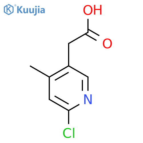 2-(6-Chloro-4-methylpyridin-3-yl)acetic acid structure