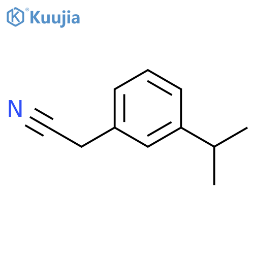 2-3-(propan-2-yl)phenylacetonitrile structure