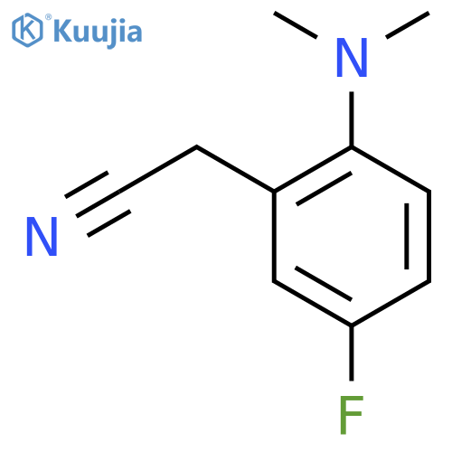 2-2-(dimethylamino)-5-fluorophenylacetonitrile structure