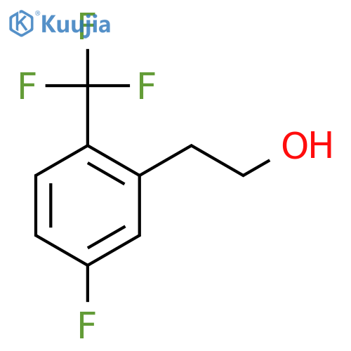 2-5-fluoro-2-(trifluoromethyl)phenylethan-1-ol structure