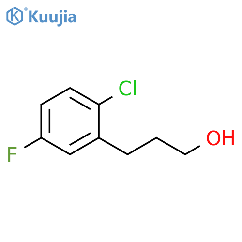 3-(2-chloro-5-fluorophenyl)propan-1-ol structure