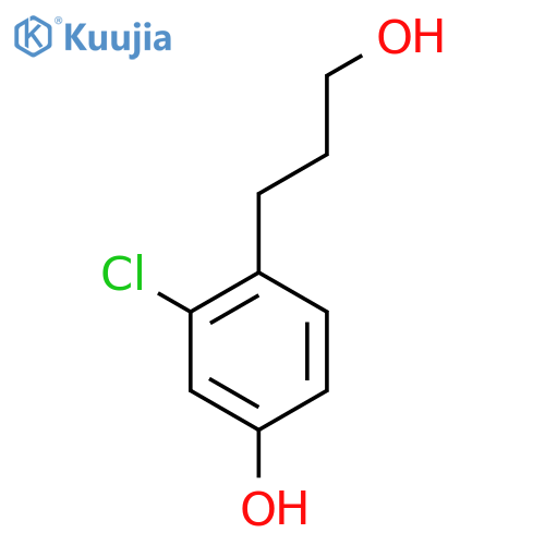 3-chloro-4-(3-hydroxypropyl)phenol structure