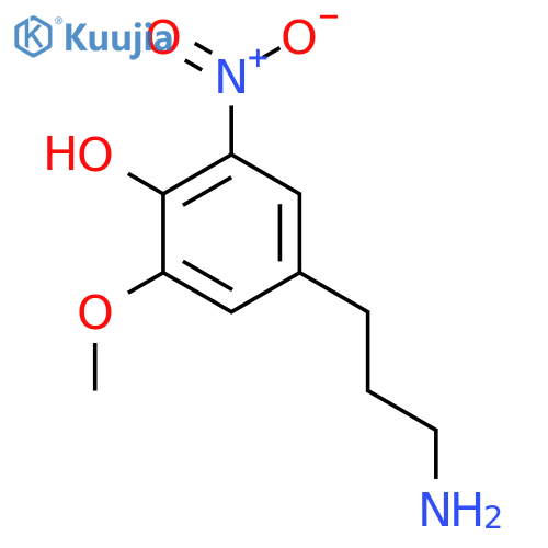 4-(3-aminopropyl)-2-methoxy-6-nitrophenol structure