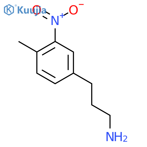 3-(4-methyl-3-nitrophenyl)propan-1-amine structure
