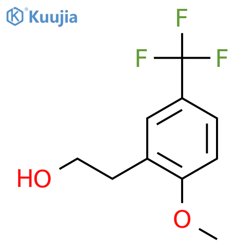 2-2-methoxy-5-(trifluoromethyl)phenylethan-1-ol structure