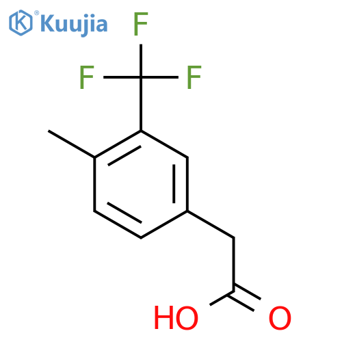 2-[4-methyl-3-(trifluoromethyl)phenyl]acetic acid structure