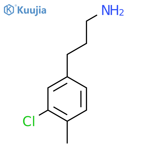 3-(3-chloro-4-methylphenyl)propan-1-amine structure
