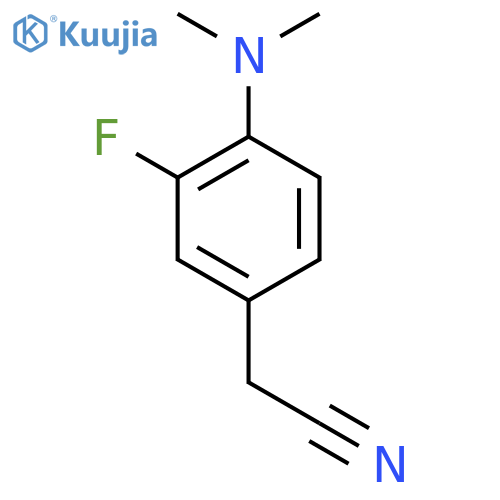 2-4-(dimethylamino)-3-fluorophenylacetonitrile structure