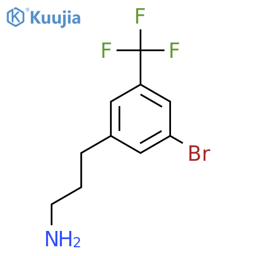 3-3-bromo-5-(trifluoromethyl)phenylpropan-1-amine structure