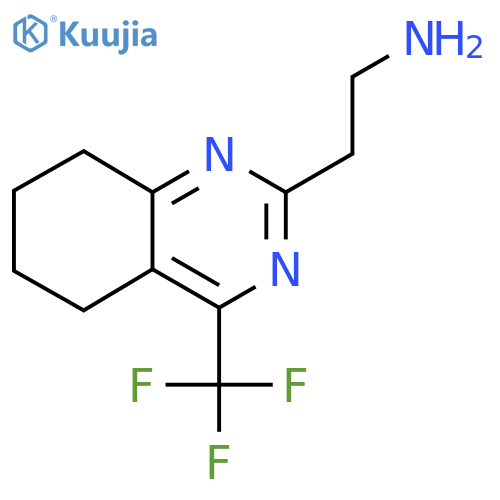 2-4-(trifluoromethyl)-5,6,7,8-tetrahydroquinazolin-2-ylethan-1-amine structure