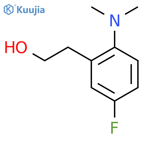 2-2-(dimethylamino)-5-fluorophenylethan-1-ol structure