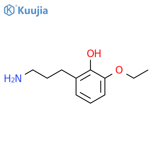 2-(3-aminopropyl)-6-ethoxyphenol structure