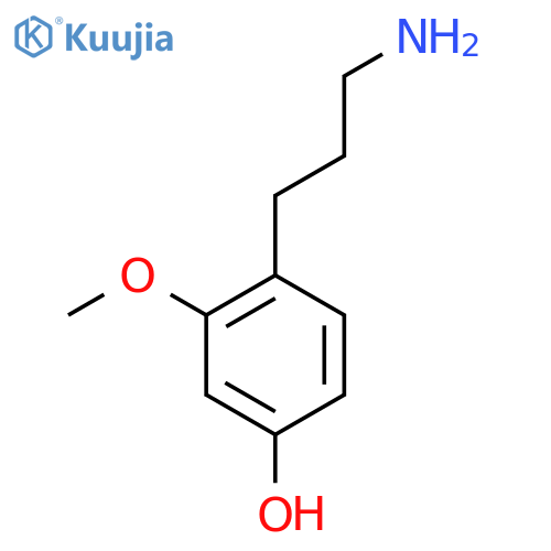 4-(3-aminopropyl)-3-methoxyphenol structure