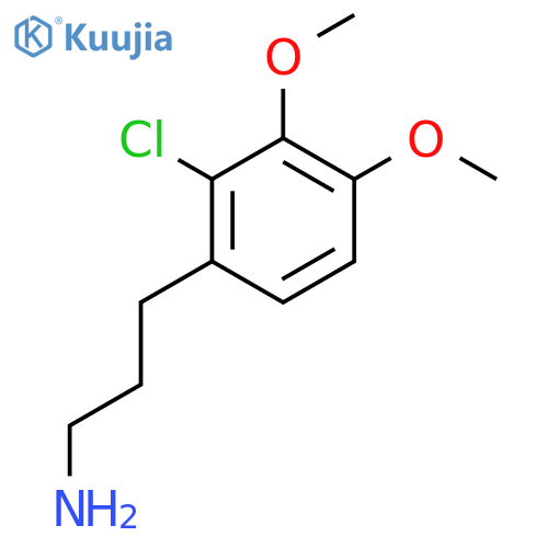 3-(2-chloro-3,4-dimethoxyphenyl)propan-1-amine structure