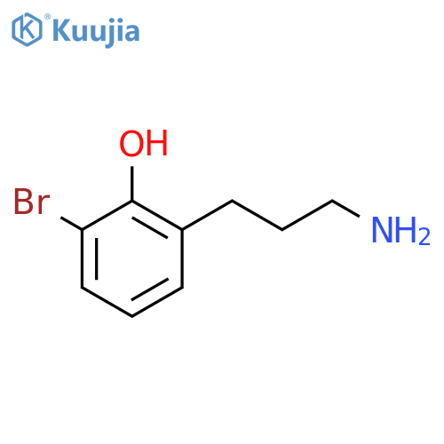 2-(3-aminopropyl)-6-bromophenol structure