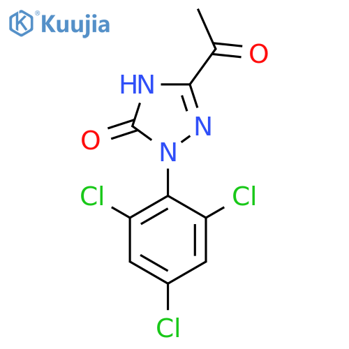 5-Acetyl-2-(2,4,6-trichlorophenyl)-1,2-dihydro-3H-1,2,4-triazol-3-one structure