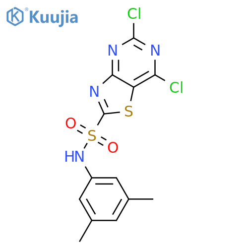 <br>5,7-Dichlorothiazolo[4,5-d]pyrimidin-2-sulfonic acid (3,5-dimethylphenyl)am ide structure