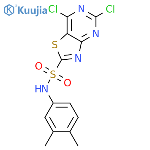 <br>5,7-Dichlorothiazolo[4,5-d]pyrimidin-2-sulfonic acid (3,4-dimethylphenyl)am ide structure