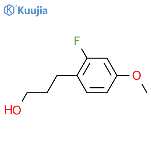 3-(2-fluoro-4-methoxyphenyl)propan-1-ol structure