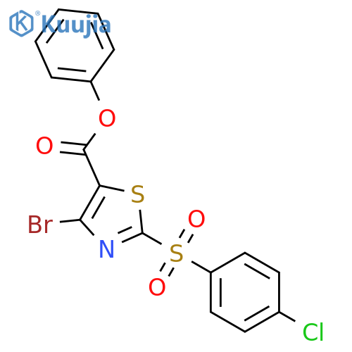 Phenyl 4-bromo-2-(4-chlorophenylsulfonyl)thiazole-5-carboxylate structure