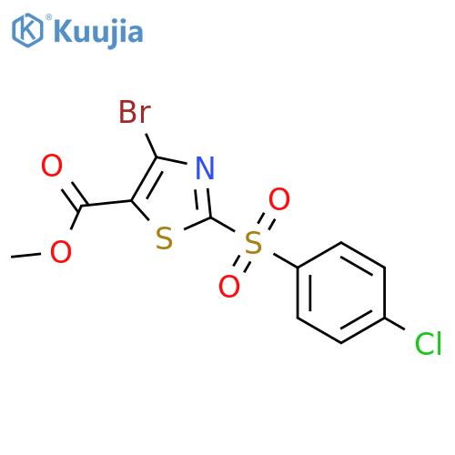 Methyl 4-bromo-2-(4-chlorophenylsulfonyl)thiazole-5-carboxylate structure