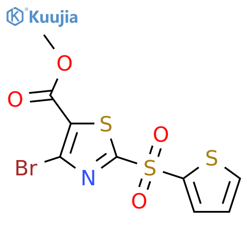 Methyl 4-bromo-2-(thiophen-2-ylsulfonyl)thiazole-5-carboxylate structure