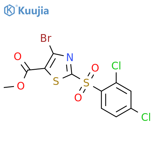 Methyl 4-bromo-2-(2,4-dichlorophenylsulfonyl)thiazole-5-carboxylate structure