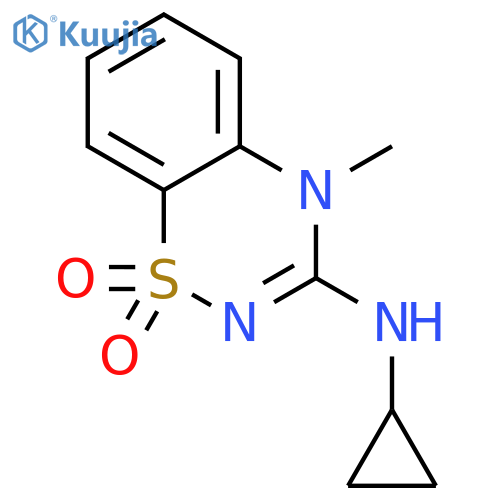 3-Cyclopropylamino-4-methyl-4H-1,2,4-benzothiadiazin-1,1-dioxide structure