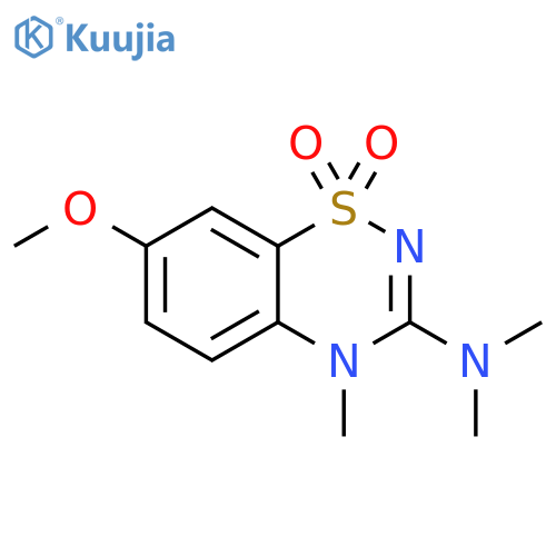 3-(Dimethylamino)-7-methoxy-4-methyl-4H-1,2,4-benzothiadiazin-1,1-dioxide structure