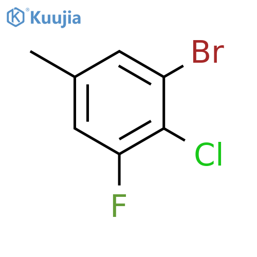 1-Bromo-2-chloro-3-fluoro-5-methylbenzene structure