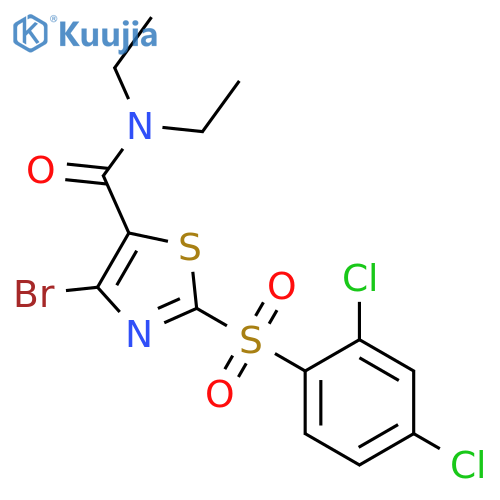<br>4-Bromo-2-(2,4-dichlorophenylsulfonyl)thiazole-5-carboxylic acid diethylami de structure