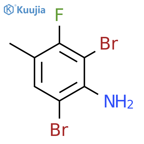 2,6-Dibromo-3-fluoro-4-methyl-phenylamine structure
