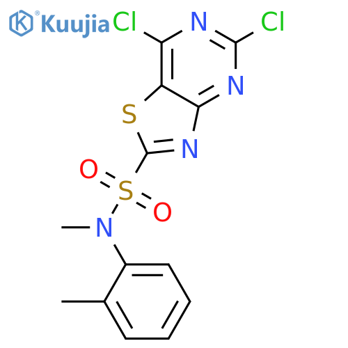 <br>5,7-Dichlorothiazolo[4,5-d]pyrimidin-2-sulfonic acid methyl(2-methylphenyl) amide structure