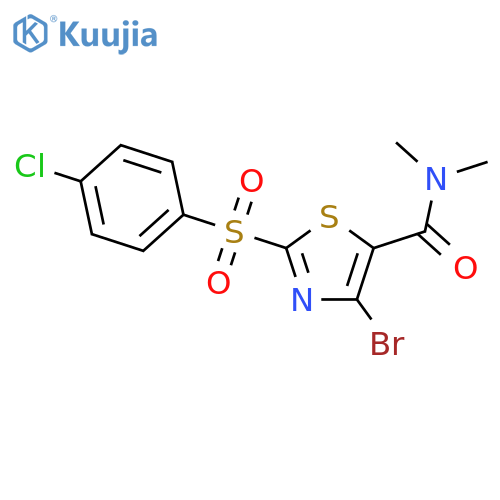 4-Bromo-2-(4-chlorophenylsulfonyl)thiazole-5-carboxylic acid dimethylamide structure