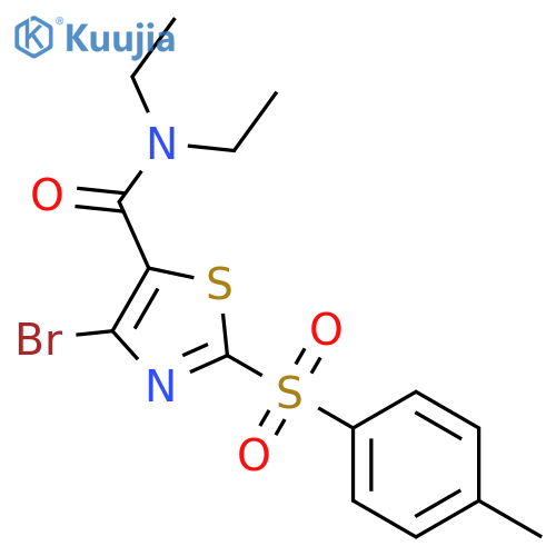 4-Bromo-2-(4-methylphenylsulfonyl)thiazole-5-carboxylic acid diethylamide structure