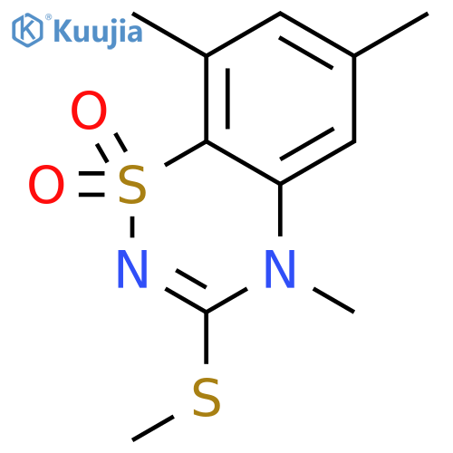 4,6,8-Trimethyl-3-methylthio-4H-1,2,4-benzothiadiazin-1,1-dioxide structure