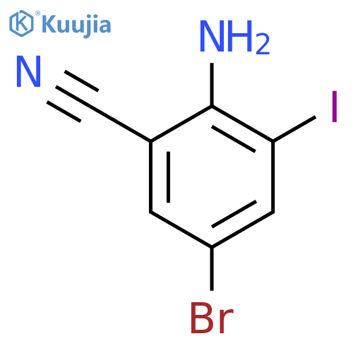 2-Amino-5-bromo-3-iodobenzonitrile structure