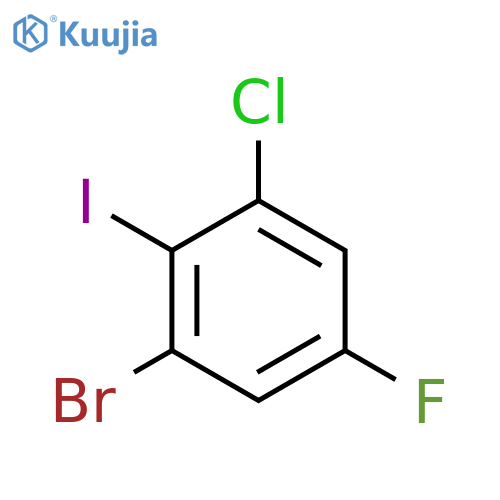 1-Bromo-3-chloro-5-fluoro-2-iodobenzene structure