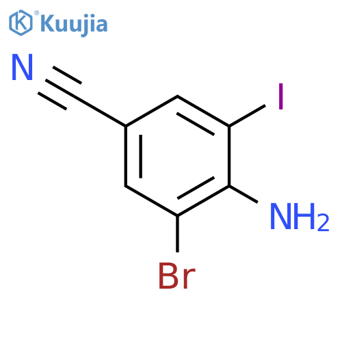 3-Iodo-5-bromo-4-aminobenzonitrile structure